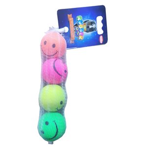 JUGUETE PERRO PELOTA SMILEY 5 cm. 4 unidades